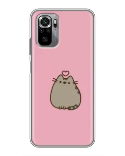 Чехол для Xiaomi Redmi Note 10S с картинкой «Pusheen сердце»