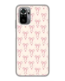 Чехол для Xiaomi Redmi Note 10S с картинкой «Розовые бантики Coquette»