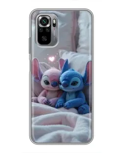 Чехол для Xiaomi Redmi Note 10S с картинкой «Плюшевые Стич Ангел»