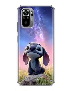 Чехол для Xiaomi Redmi Note 10S с картинкой «Стич на рассвете»