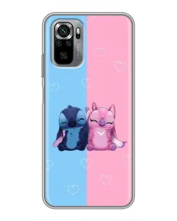 Чехол для Xiaomi Redmi Note 10S с картинкой «Stitch и Angel Love»