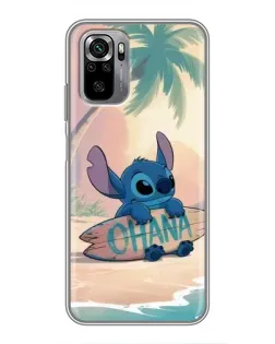 Чехол для Xiaomi Redmi Note 10S с картинкой «Стич на серфе»
