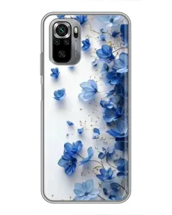 Чохол для Xiaomi Redmi Note 10S з картинкою «Блакитний квітковий каскад»