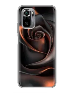 Чохол для Xiaomi Redmi Note 10S з картинкою «Шовкова чорна троянда»