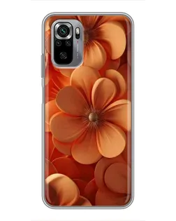 Чохол для Xiaomi Redmi Note 10S з картинкою «Помаранчева макро квітка»