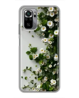 Чохол для Xiaomi Redmi Note 10S з картинкою «Гілка дрібних білих квітів»