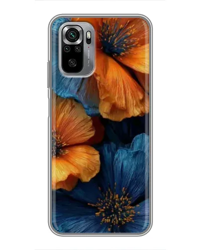 Чехол для Xiaomi Redmi Note 10S с картинкой «Яркая сине-оранжевая флора» Чехол для Xiaomi Redmi Note 10S с картинкой «Яркая сине-оранжевая флора»