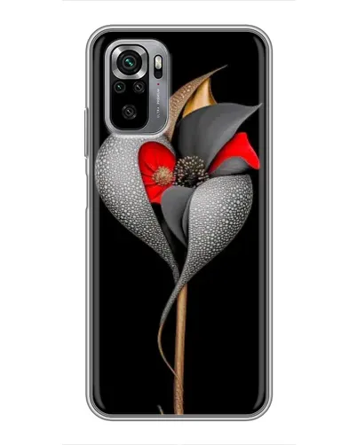 Чехол для Xiaomi Redmi Note 10S с картинкой «Серебряный фантазийный цветок» Чехол для Xiaomi Redmi Note 10S с картинкой «Серебряный фантазийный цветок»