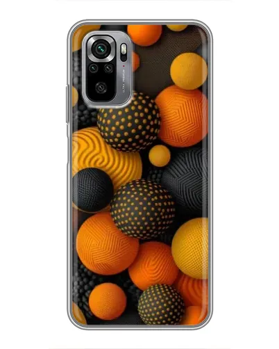 Чехол для Xiaomi Redmi Note 10S с картинкой «Объемные оранжевые сферы» Чехол для Xiaomi Redmi Note 10S с картинкой «Объемные оранжевые сферы»
