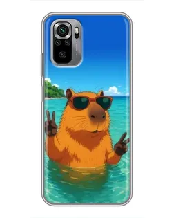 Чохол для Xiaomi Redmi Note 10S з картинкою «Морська капібара»