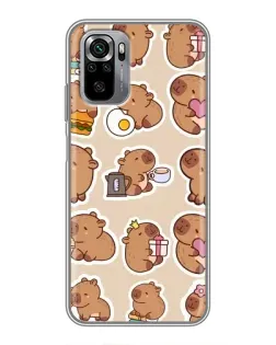 Чохол для Xiaomi Redmi Note 10S з картинкою «Капібари паттерн»