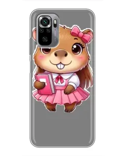 Чохол для Xiaomi Redmi Note 10S з картинкою «Дівчинка капібара»