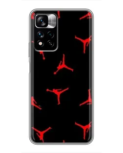 Чехол для Xiaomi Redmi Note 11 Pro Plus с картинкой «Jordan Red Pattern» Чехол для Xiaomi Redmi Note 11 Pro Plus с картинкой «Jordan Red Pattern»