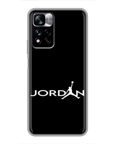 Чехол для Xiaomi Redmi Note 11 Pro Plus с картинкой «Jordan White Logo» Чехол для Xiaomi Redmi Note 11 Pro Plus с картинкой «Jordan White Logo»