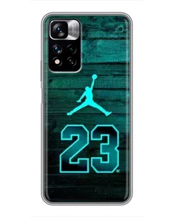 Чехол для Xiaomi Redmi Note 11 Pro Plus с картинкой «Jordan Cyan 23»
