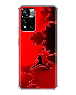 Чехол для Xiaomi Redmi Note 11 Pro Plus с картинкой «Jordan Red Smoke»