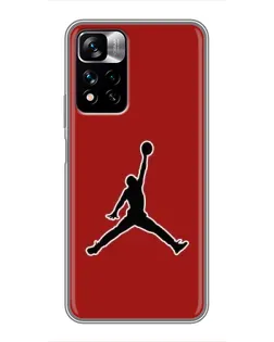 Чехол для Xiaomi Redmi Note 11 Pro Plus с картинкой «Jordan Red Back»