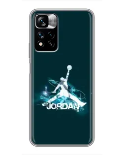 Чехол для Xiaomi Redmi Note 11 Pro Plus с картинкой «Jordan Blue Fire»