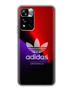 Чохол для Xiaomi Redmi Note 11 Pro Plus з картинкою «Adidas Red Neon»