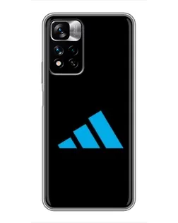 Чехол для Xiaomi Redmi Note 11 Pro Plus с картинкой «Adidas Cyan Logo»