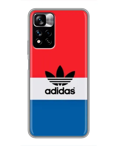 Чехол для Xiaomi Redmi Note 11 Pro Plus с картинкой «Ретро блоки Adidas» Чехол для Xiaomi Redmi Note 11 Pro Plus с картинкой «Ретро блоки Adidas»