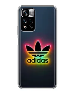 Чехол для Xiaomi Redmi Note 11 Pro Plus с картинкой «Неоновый Adidas»