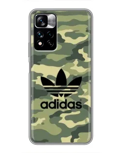 Чехол для Xiaomi Redmi Note 11 Pro Plus с картинкой «Милитари стиль Adidas»