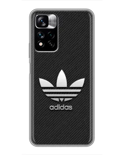 Чехол для Xiaomi Redmi Note 11 Pro Plus с картинкой «Adidas Карбоновая текстура»
