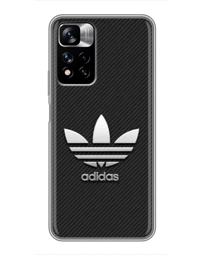 Чехол для Xiaomi Redmi Note 11 Pro Plus с картинкой «Adidas Карбоновая текстура» Чехол для Xiaomi Redmi Note 11 Pro Plus с картинкой «Adidas Карбоновая текстура»