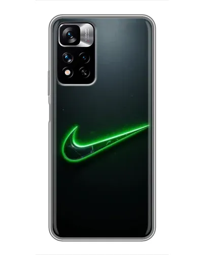 Чехол для Xiaomi Redmi Note 11 Pro Plus с картинкой «Неоновый контур Nike»