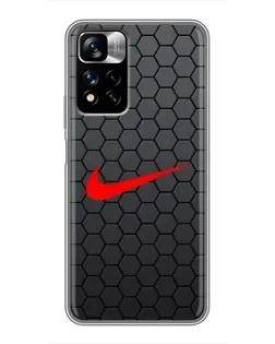 Чехол для Xiaomi Redmi Note 11 Pro Plus с картинкой «Nike — карбоновая сетка» Чехол для Xiaomi Redmi Note 11 Pro Plus с картинкой «Nike — карбоновая сетка»