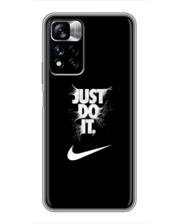 Чехол для Xiaomi Redmi Note 11 Pro Plus с картинкой «Текстовый принт Nike»
