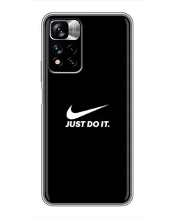 Чехол для Xiaomi Redmi Note 11 Pro Plus с картинкой «Минимализм от Nike»