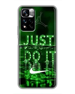 Чехол для Xiaomi Redmi Note 11 Pro Plus с картинкой «Зеленый неоновый Nike»