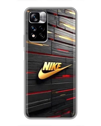 Чехол для Xiaomi Redmi Note 11 Pro Plus с картинкой «Золотой Nike на металле»
