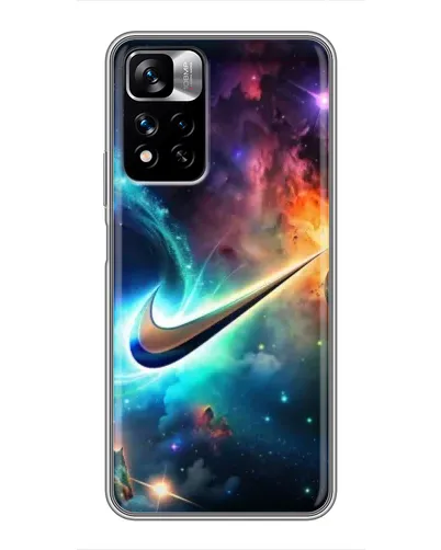 Чехол для Xiaomi Redmi Note 11 Pro Plus с картинкой «Космический Nike Swoosh»