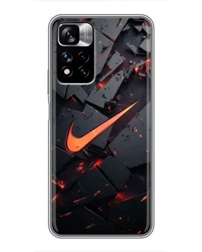 Чехол для Xiaomi Redmi Note 11 Pro Plus с картинкой «Nike — эффект разломов»