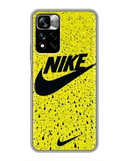 Чехол для Xiaomi Redmi Note 11 Pro Plus с картинкой «Желтый текстурный Nike»
