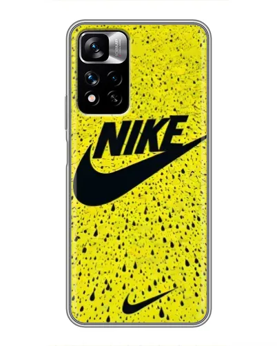 Чехол для Xiaomi Redmi Note 11 Pro Plus с картинкой «Желтый текстурный Nike»