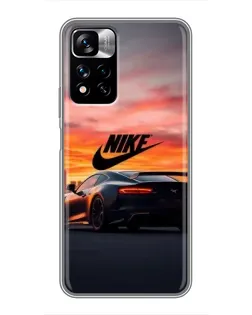 Чехол для Xiaomi Redmi Note 11 Pro Plus с картинкой «Nike и суперкар»