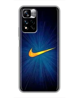 Чохол для Xiaomi Redmi Note 11 Pro Plus з картинкою «Синій пульс Nike»