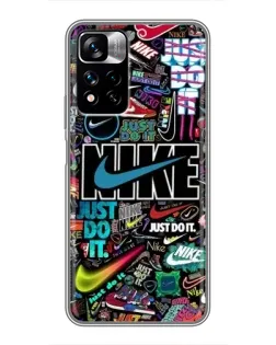 Чохол для Xiaomi Redmi Note 11 Pro Plus з картинкою «Яскравий колаж Nike»