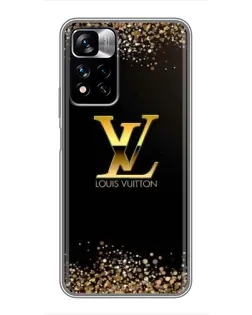 Чехол для Xiaomi Redmi Note 11 Pro Plus с картинкой «LV — золотые искры»