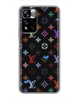 Чехол для Xiaomi Redmi Note 11 Pro Plus с картинкой «Цветная монограмма LV»