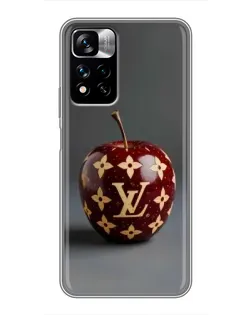 Чехол для Xiaomi Redmi Note 11 Pro Plus с картинкой «Красное яблоко LV»