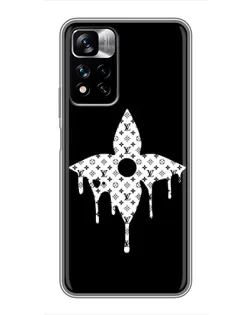 Чехол для Xiaomi Redmi Note 11 Pro Plus с картинкой «Цветочная монограмма»