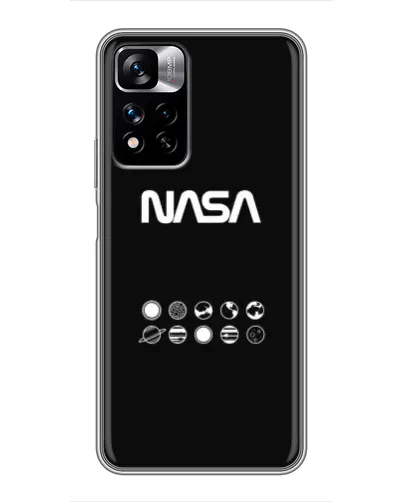 Чехол для Xiaomi Redmi Note 11 Pro Plus с картинкой «NASA — технический принт»