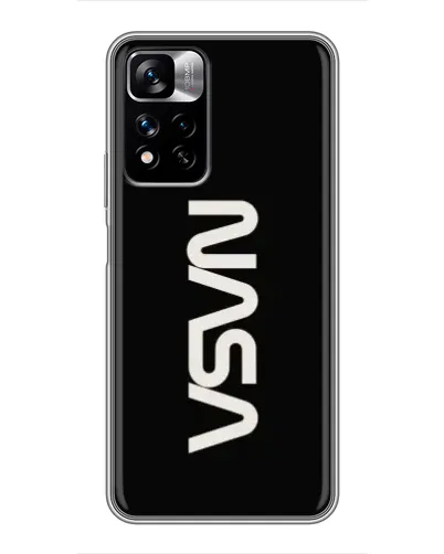Чехол для Xiaomi Redmi Note 11 Pro Plus с картинкой «NASA — вертикальный логотип»