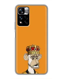 Чохол для Xiaomi Redmi Note 11 Pro Plus з картинкою «Золота мавпа Bored Ape»