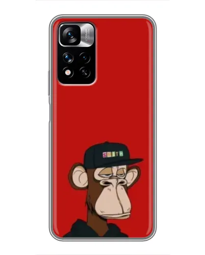 Чехол для Xiaomi Redmi Note 11 Pro Plus с картинкой «Bored Ape — красный фон» Чехол для Xiaomi Redmi Note 11 Pro Plus с картинкой «Bored Ape — красный фон»